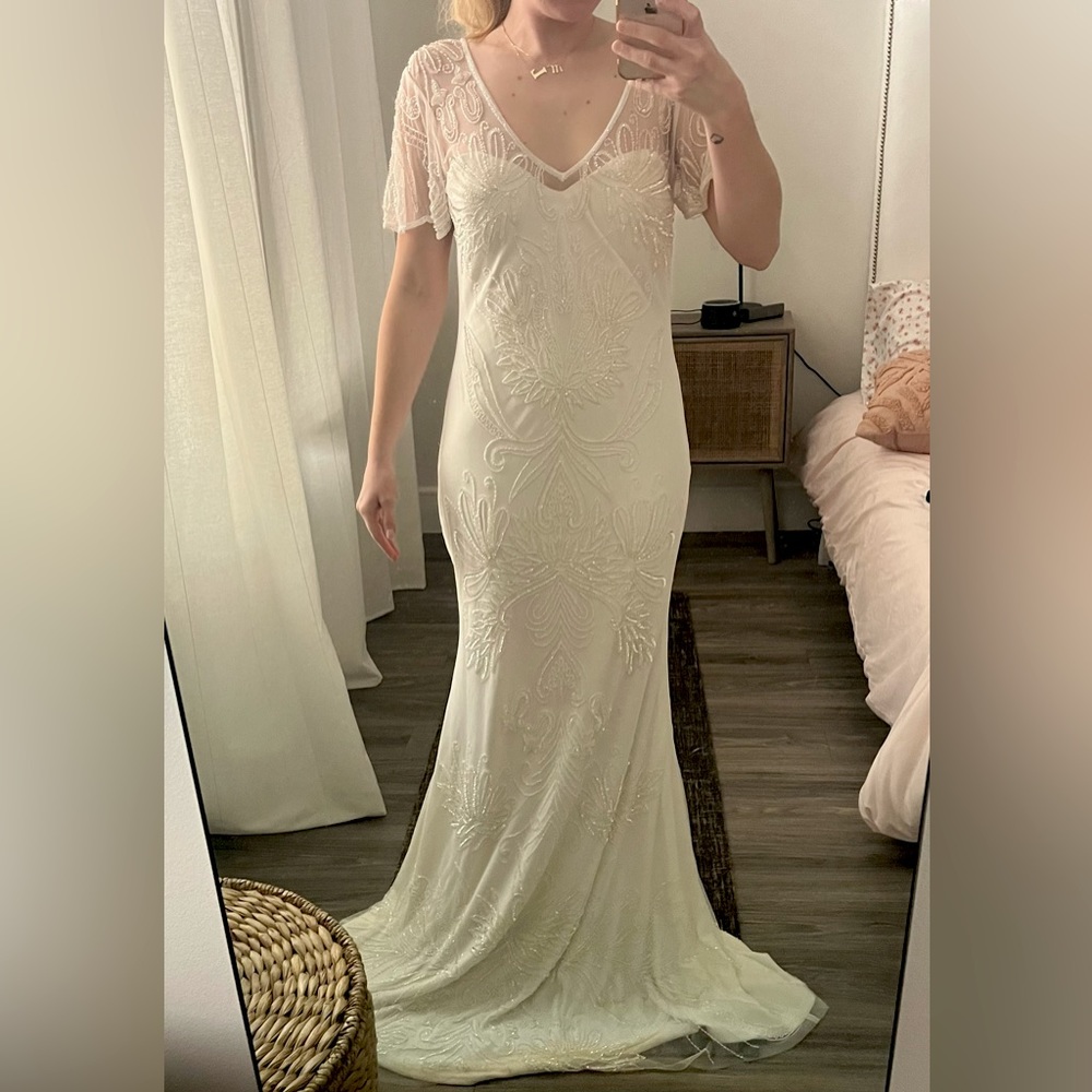 White wedding dress / reception gown